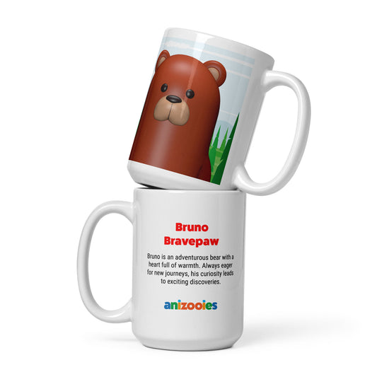 Bruno Bravepaw – White Glossy Mug