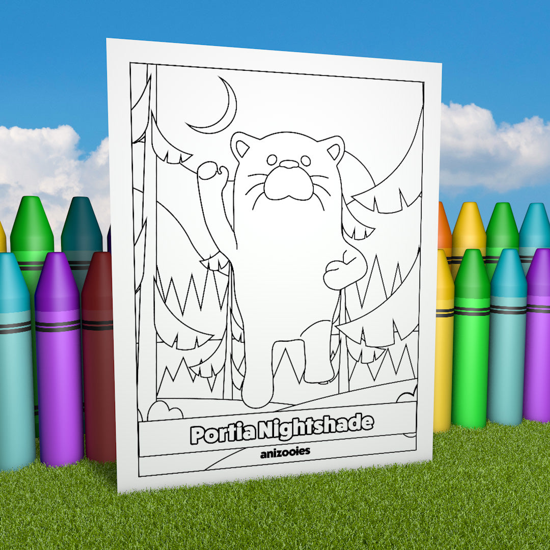 Portia Nightshade Coloring Page – Anizooies