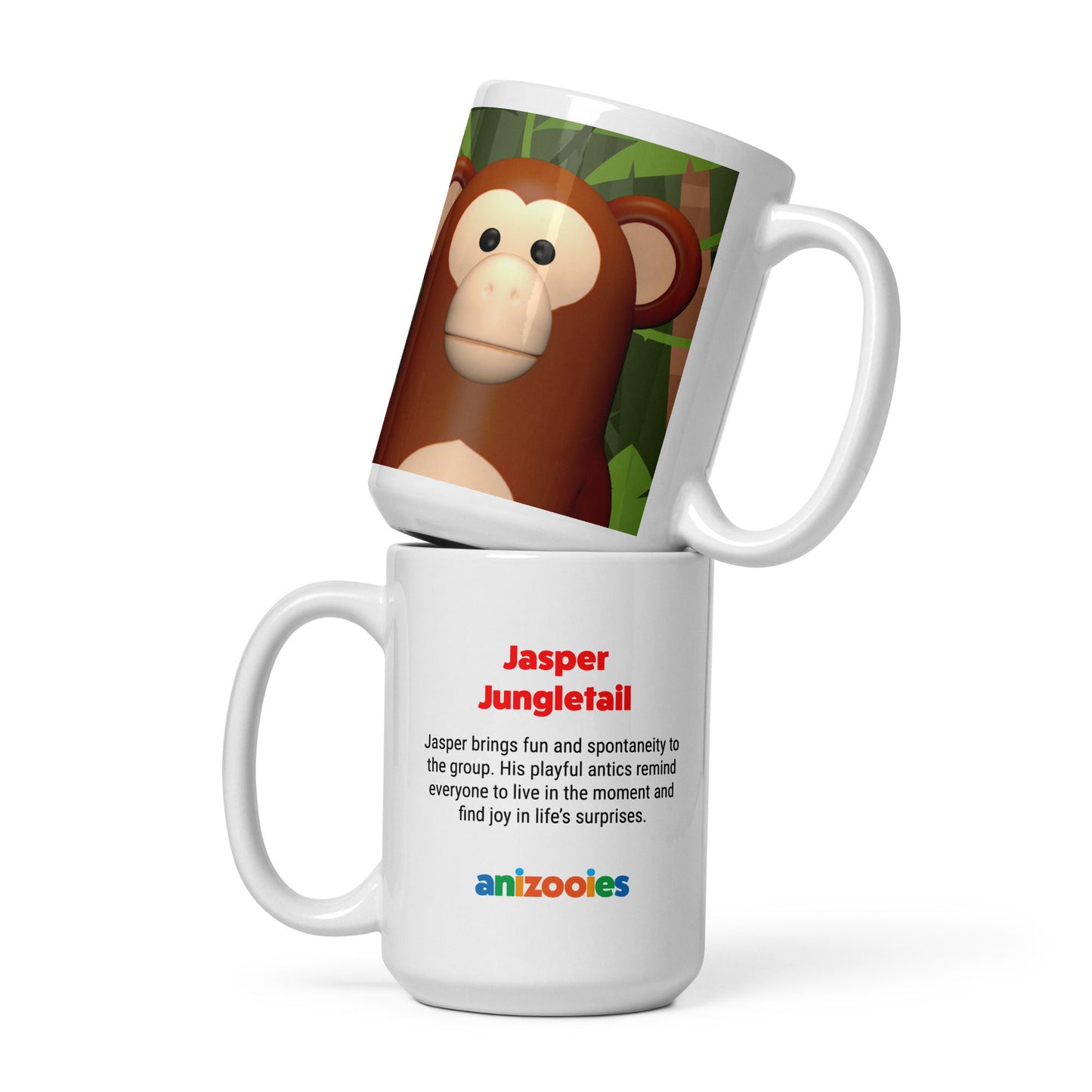 Jasper Jungletail – White Glossy Mug